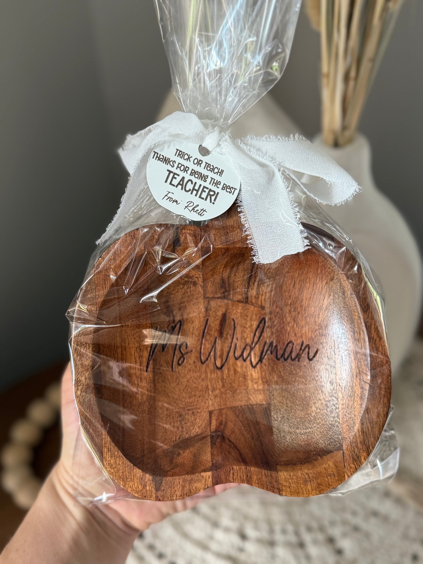 Personalized Teacher Pumpkin Bowl