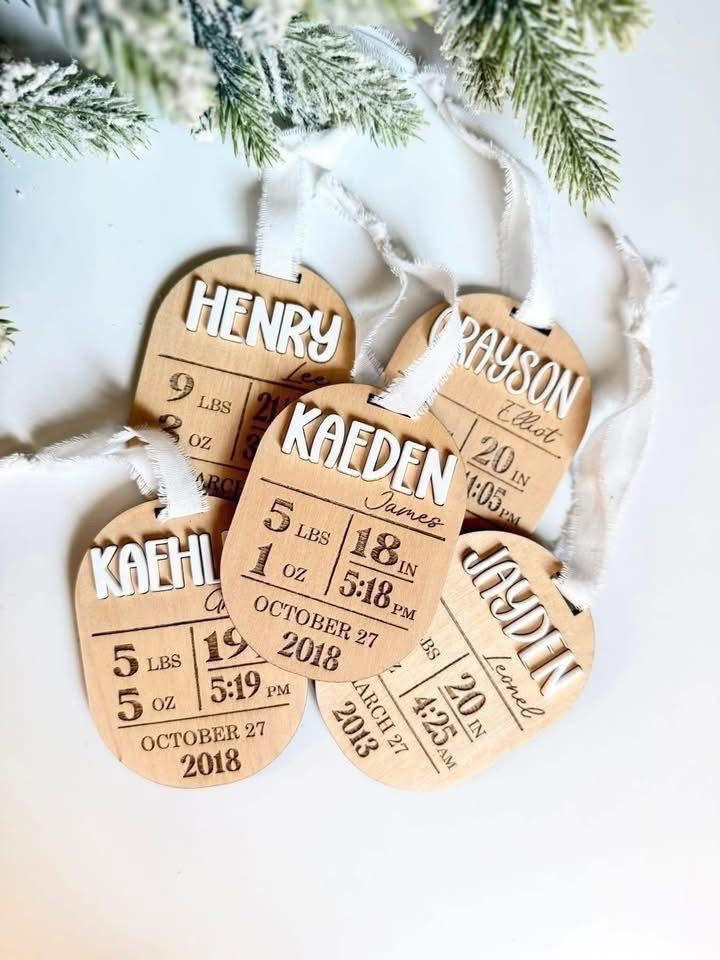 Birth Stats Ornament