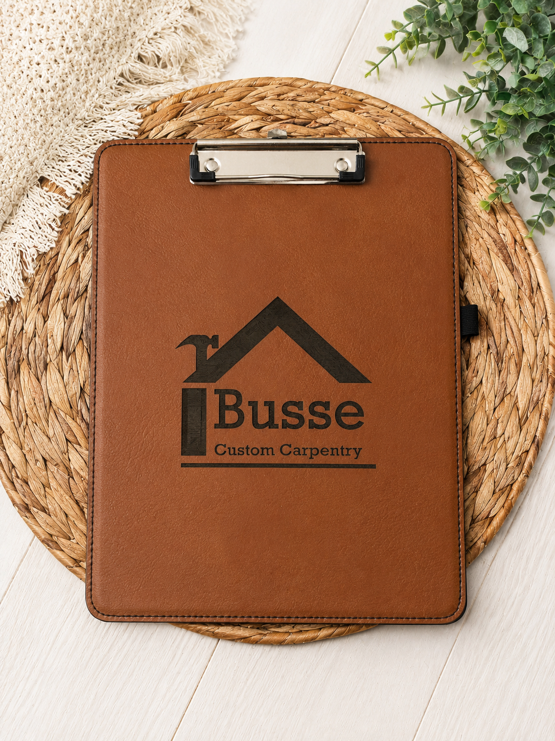 Leatherette logo clipboard