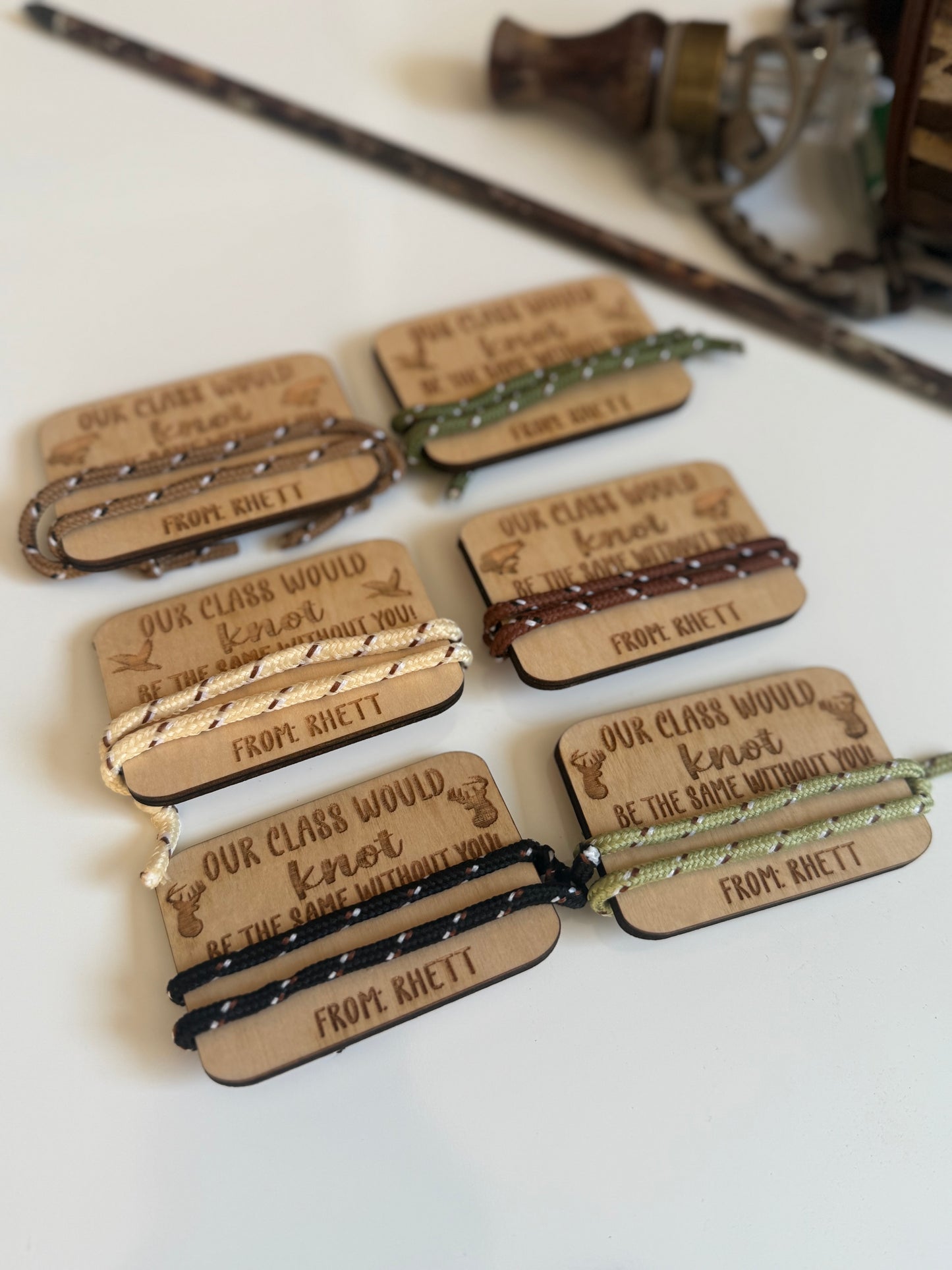 Camouflage Knot bracelet favors