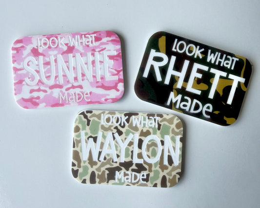 Camouflage acrylic look what I made magnet