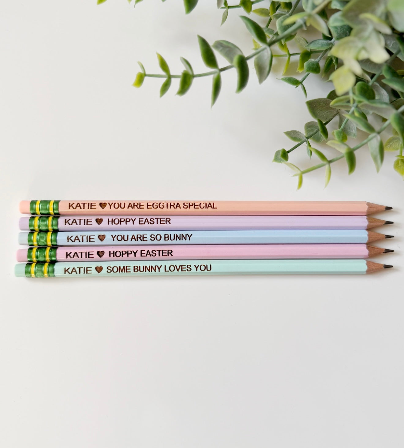 Personalized Pastel Easter Pencil Set