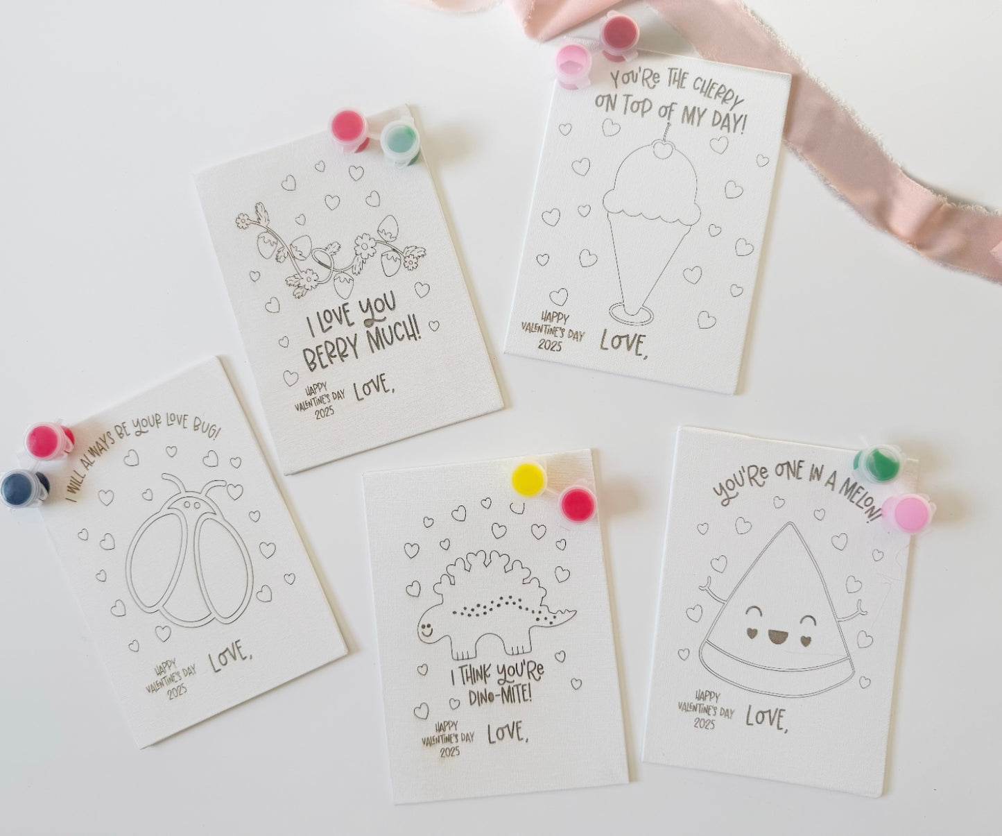 DIY Valentine Fingerprint Canvas