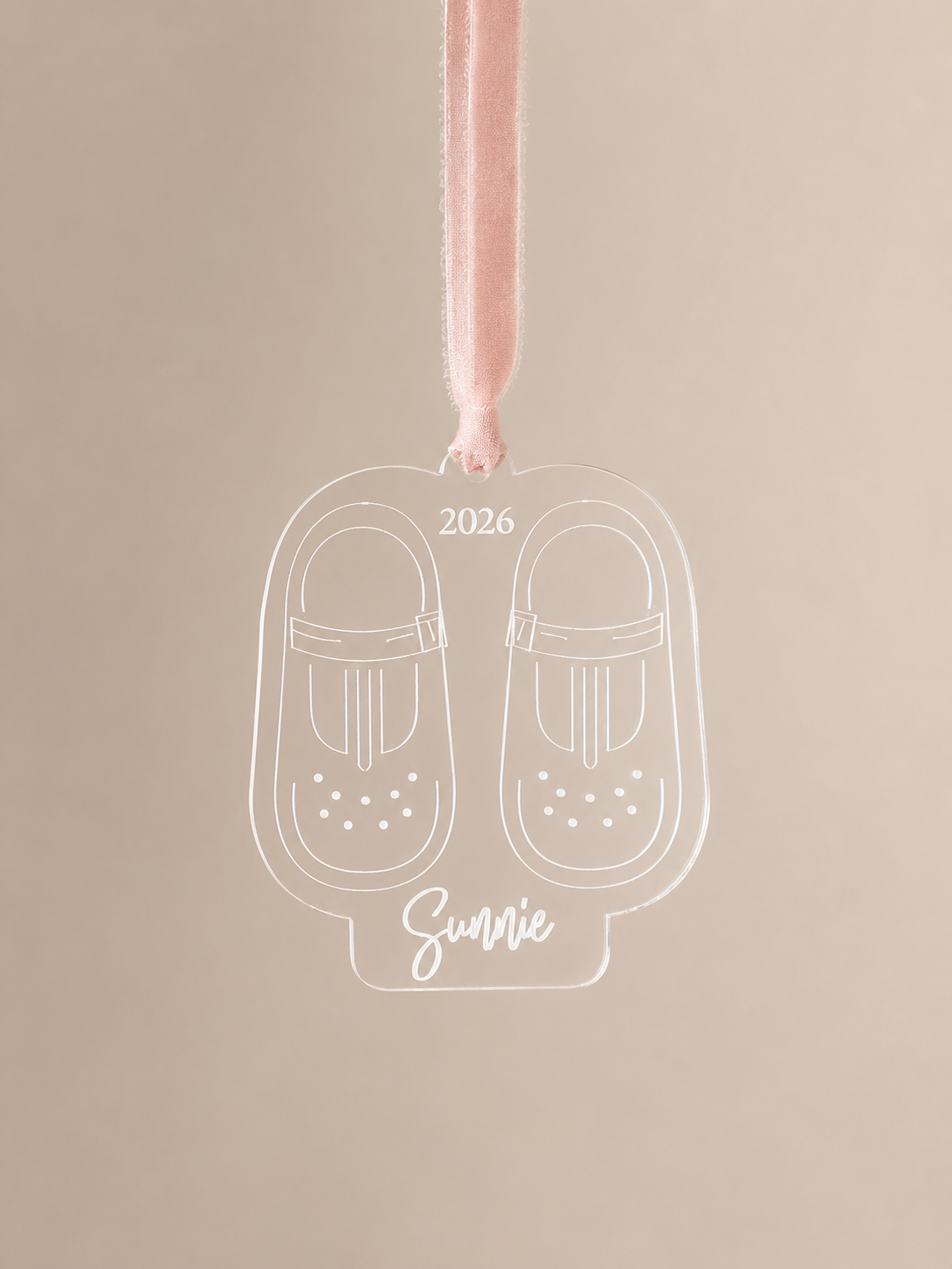 Smocked Shoe Ornament