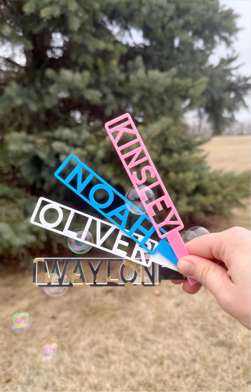 Personalized Bubble Wands