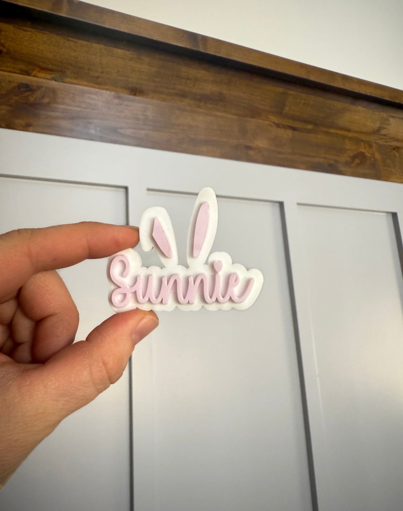 Personalized Easter Bunny Hair Clip