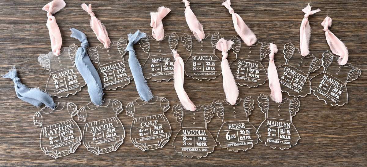 Smocked acrylic ornament