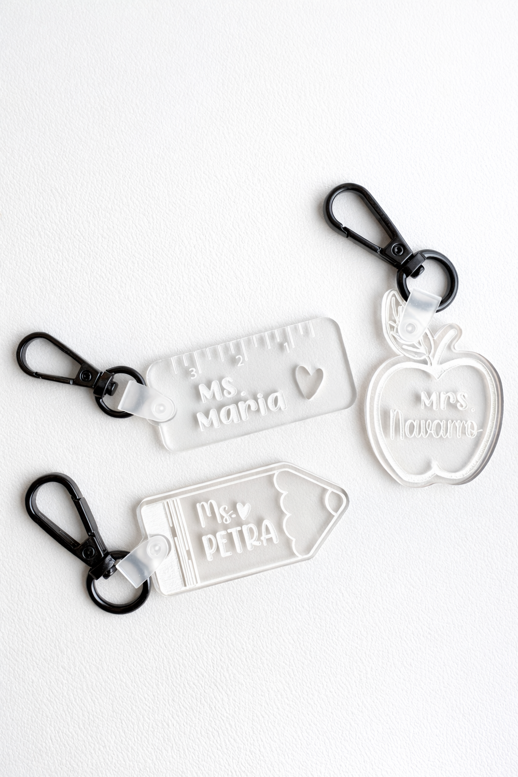 Personalized acrylic teacher keychain