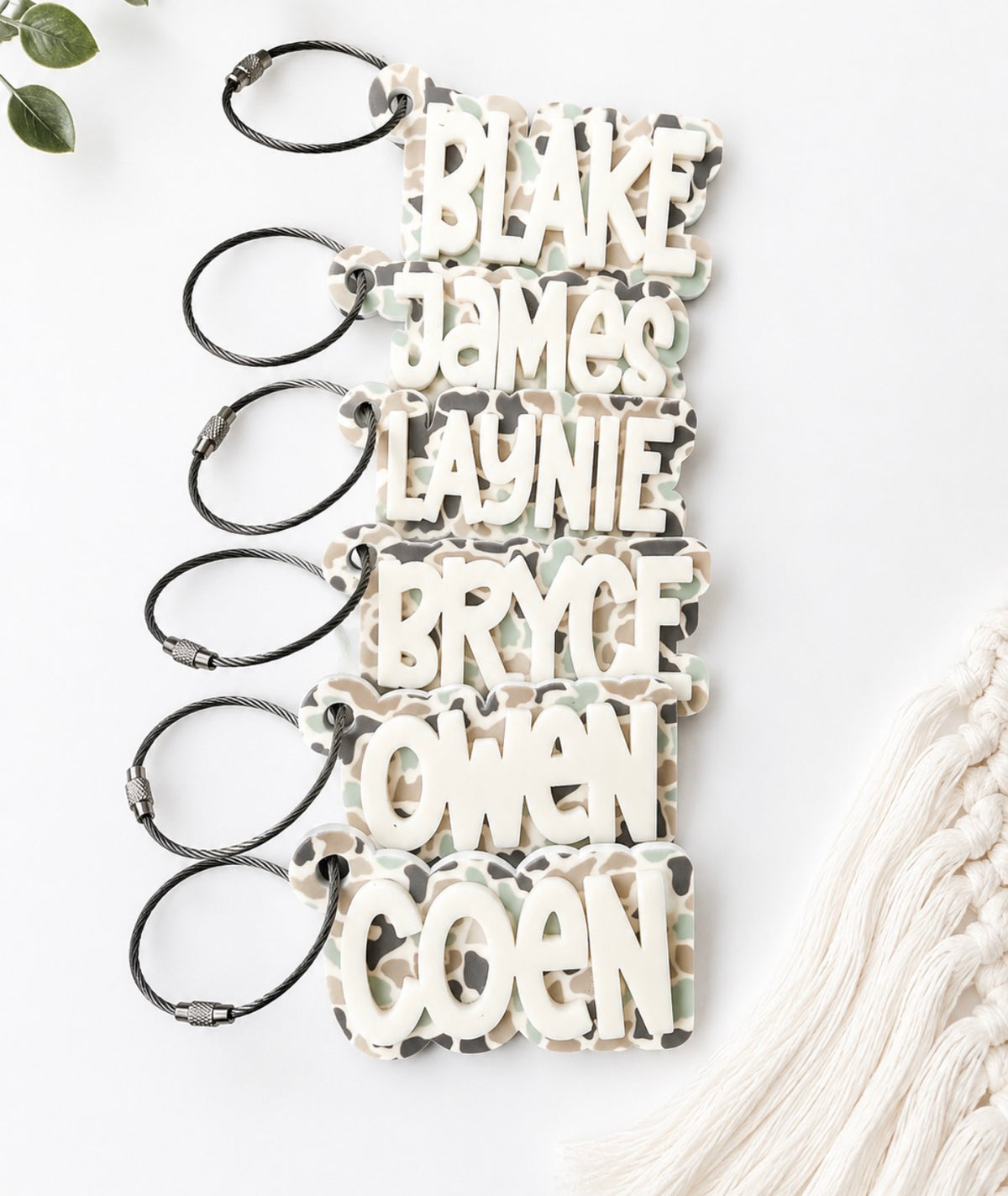 Personalized Camo Name Tag