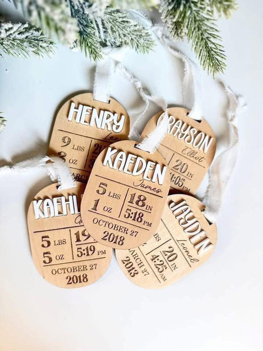 Birth Stats Ornament