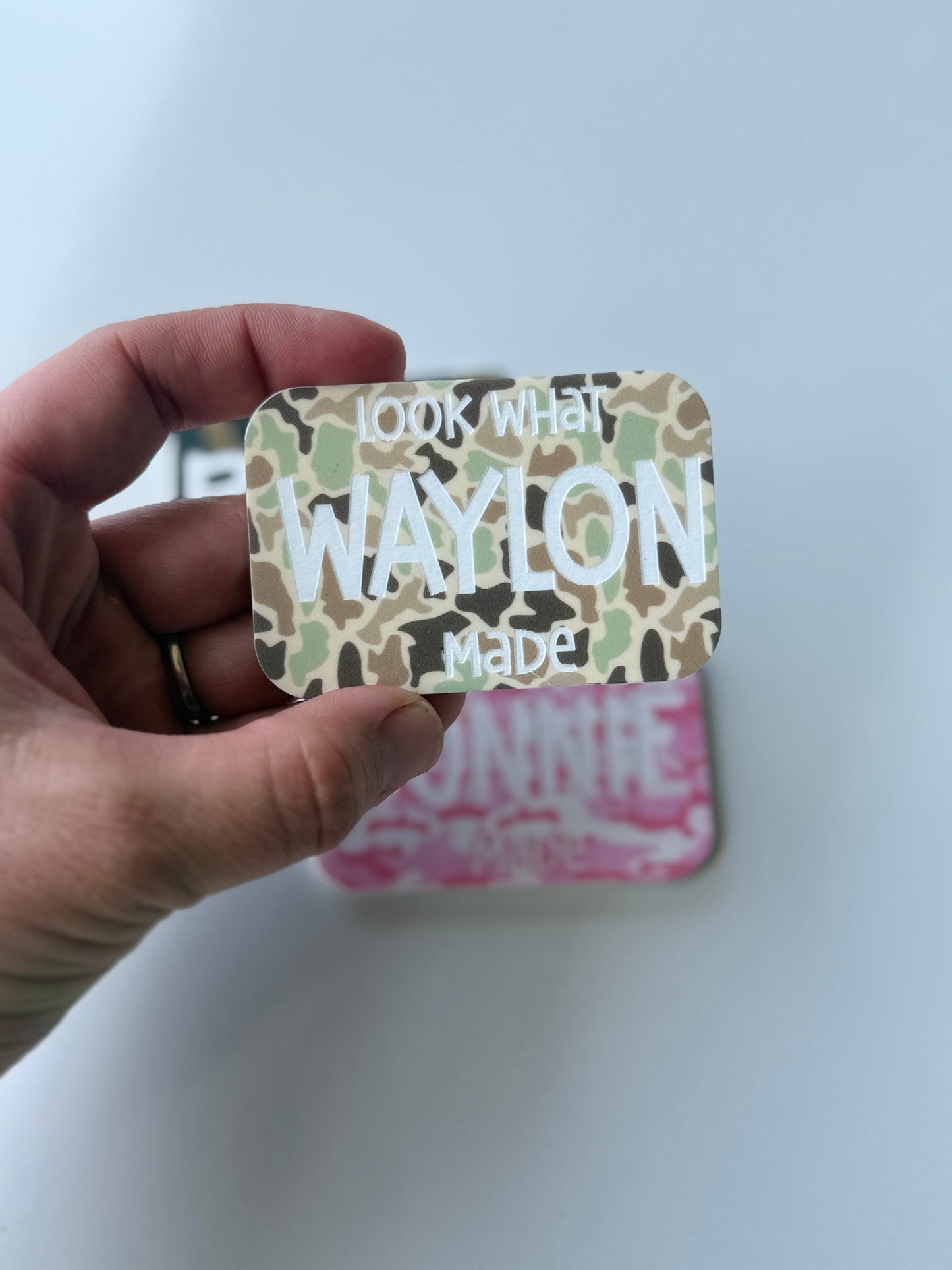 Camouflage acrylic look what I made magnet