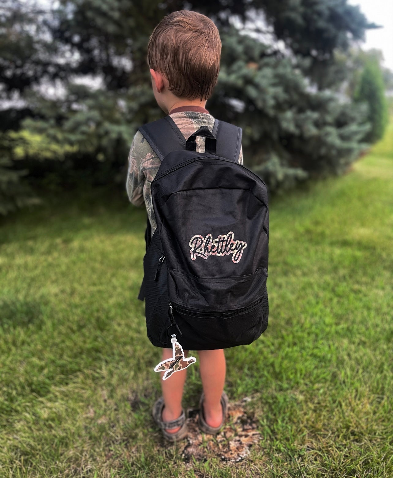 Camo personalized backpack