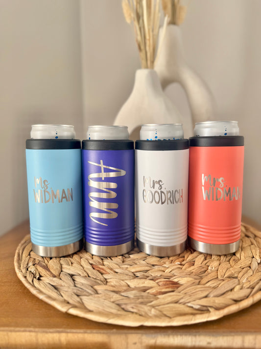 Personalized Skinny Can Cooler