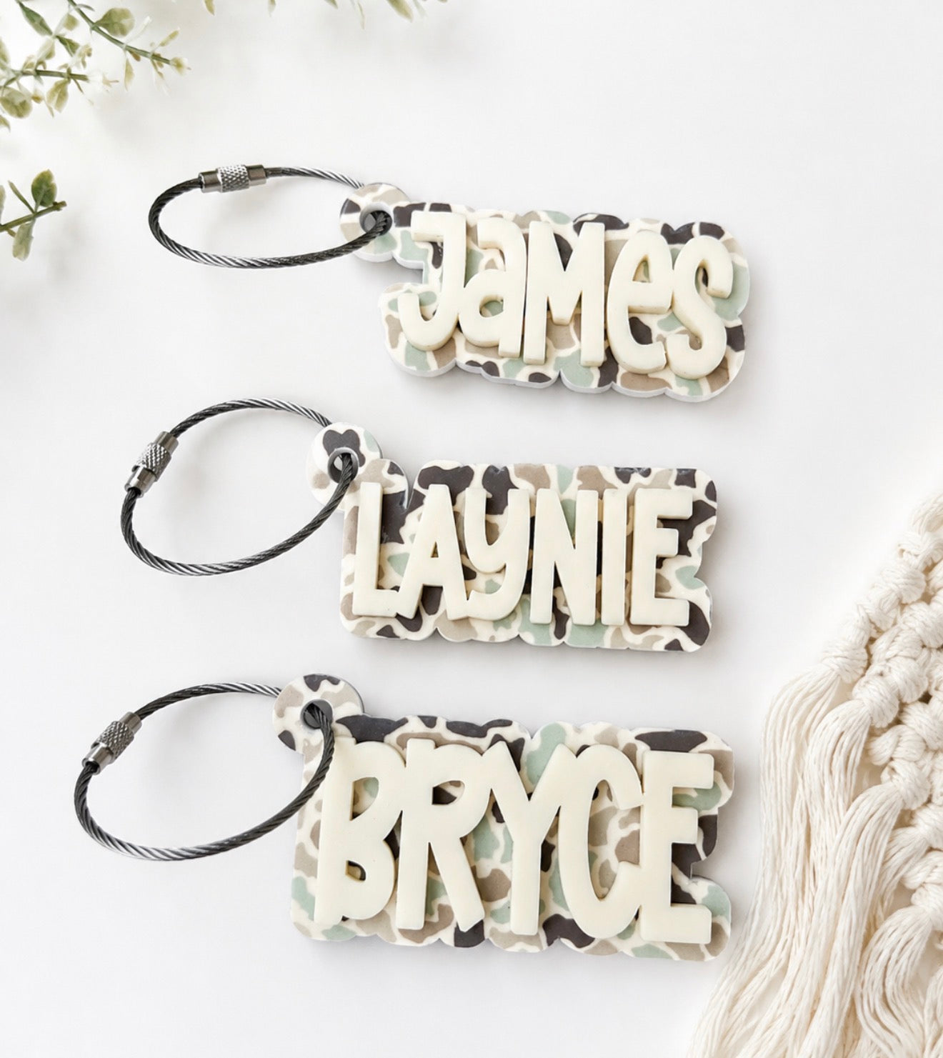 Personalized Camo Name Tag