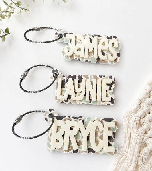 Personalized Camo Name Tag