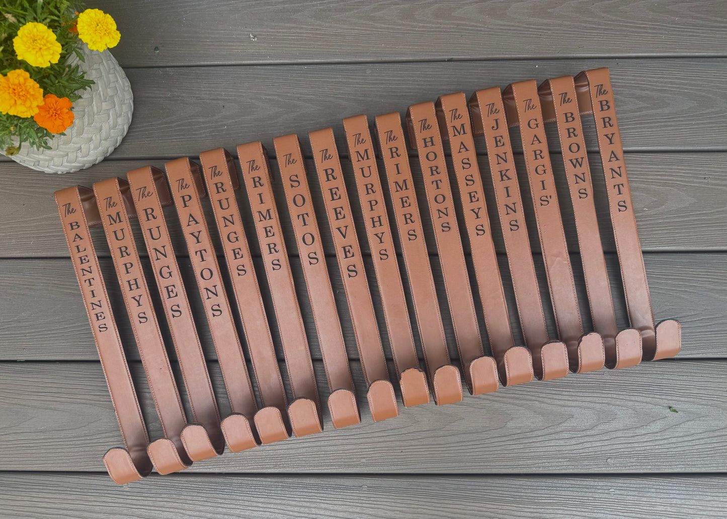 Faux leather Door Hanger