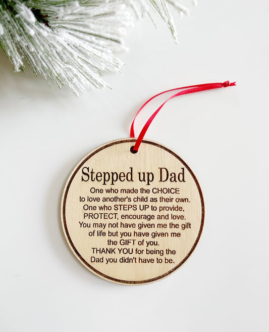 Stepped up dad ornament