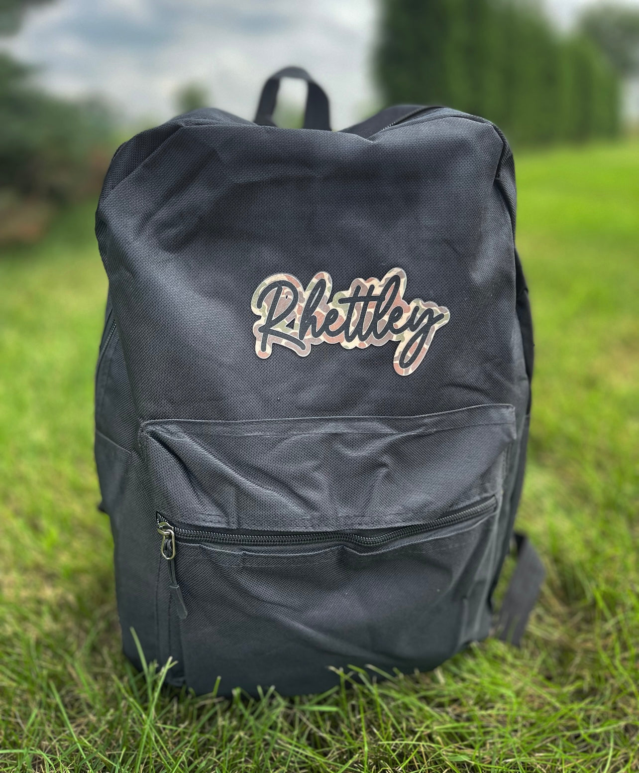 Camo personalized backpack