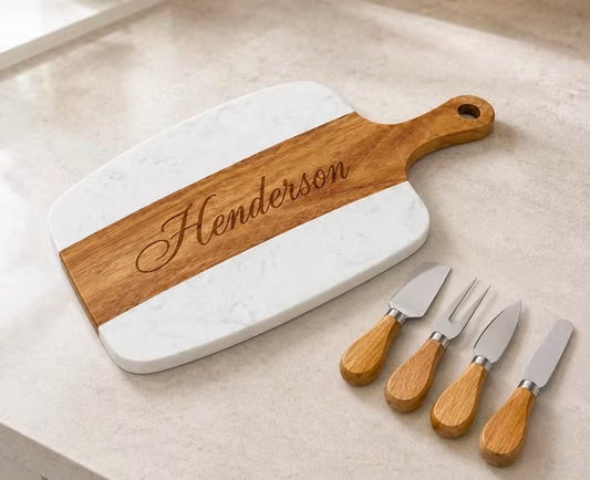 Marble Serving Board Set
