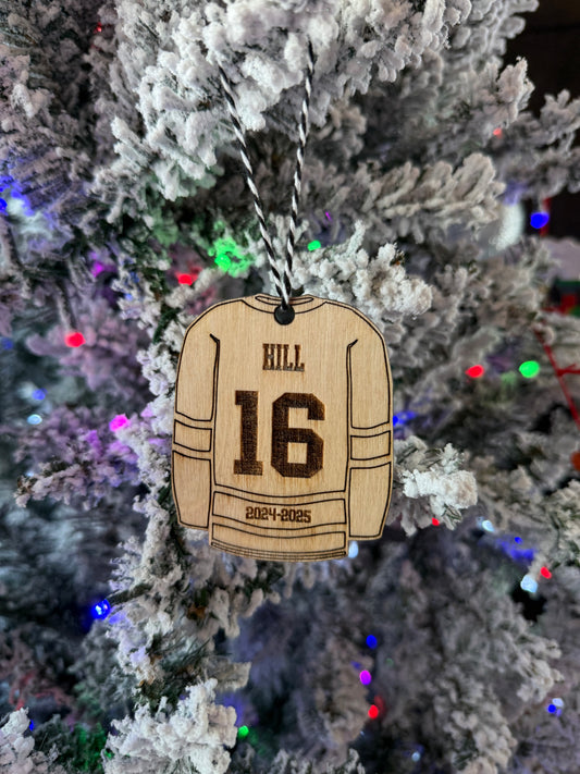 Personalized Hockey Jersey Ornament