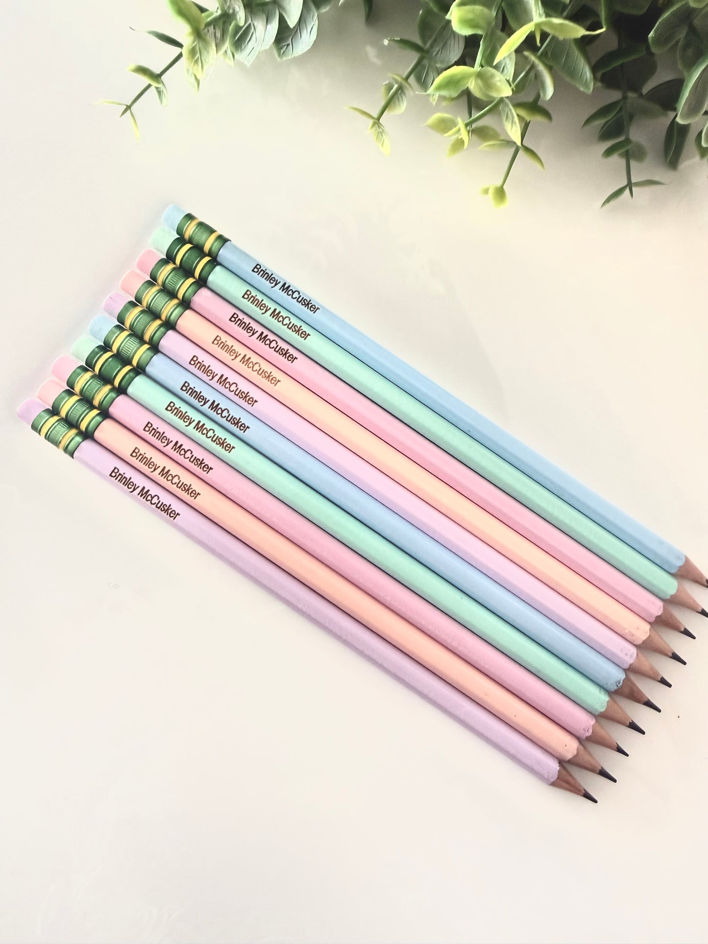 Personalized pastel pencils - set of 10