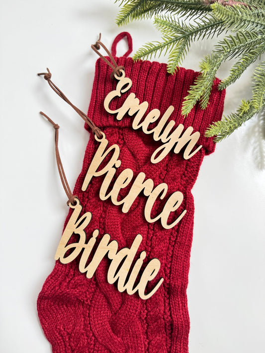 Personalized Stocking Name Tags
