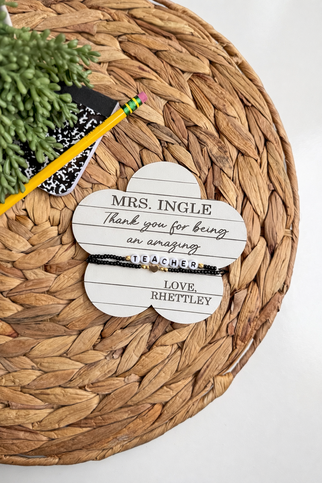 Teacher appreciation gift, being amazing gift with bracelet