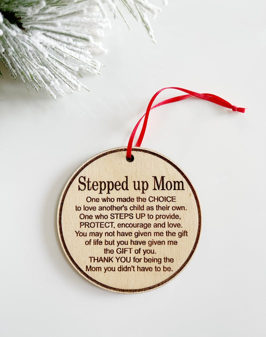 Stepped up mom ornament