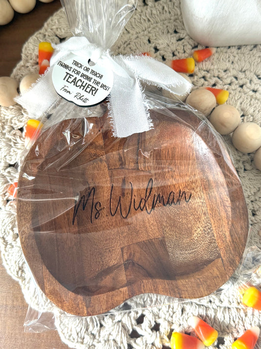 Personalized Teacher Pumpkin Bowl