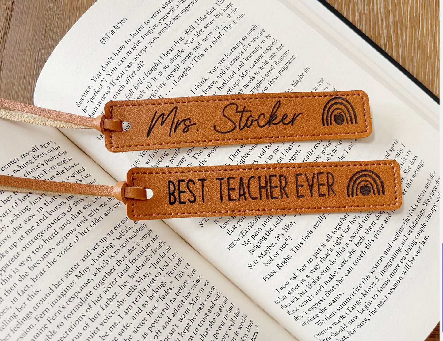 Faux Leather Bookmark