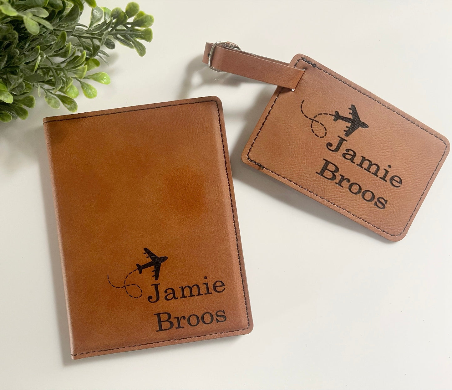 Luggage tag & passport holder set