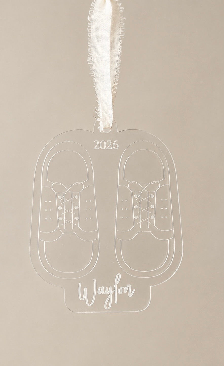 Smocked Shoe Ornament
