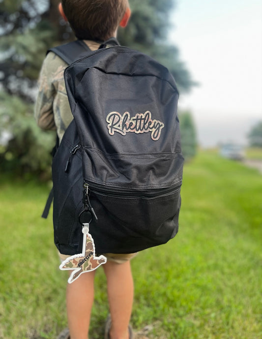 Camo personalized backpack