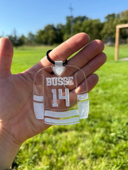Acrylic Hockey Jersey Keychain