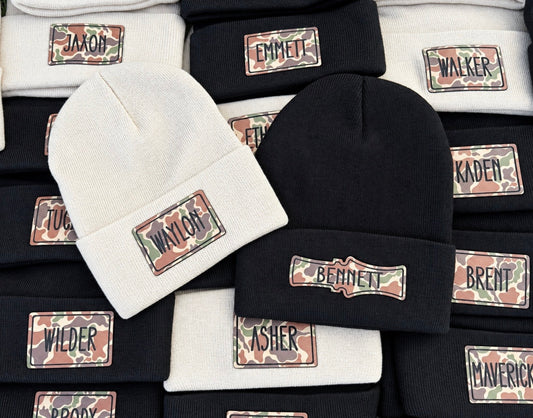 Camo Patch Beanie