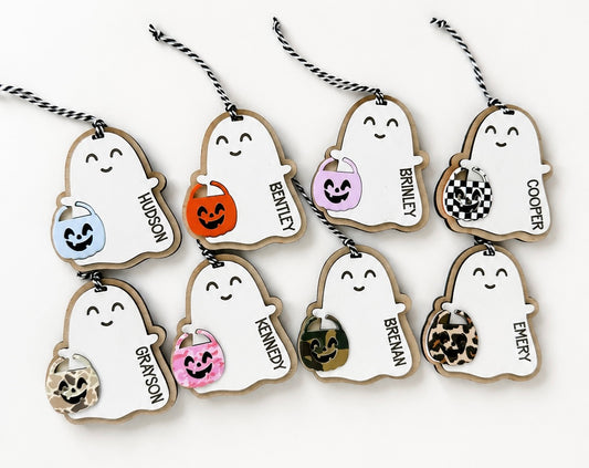 Personalized Halloween tags, personalized tags for Halloween, Halloween basket tags