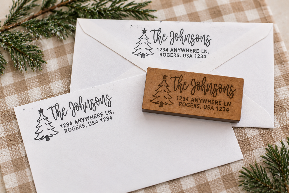 Christmas Card Return Address Stamp