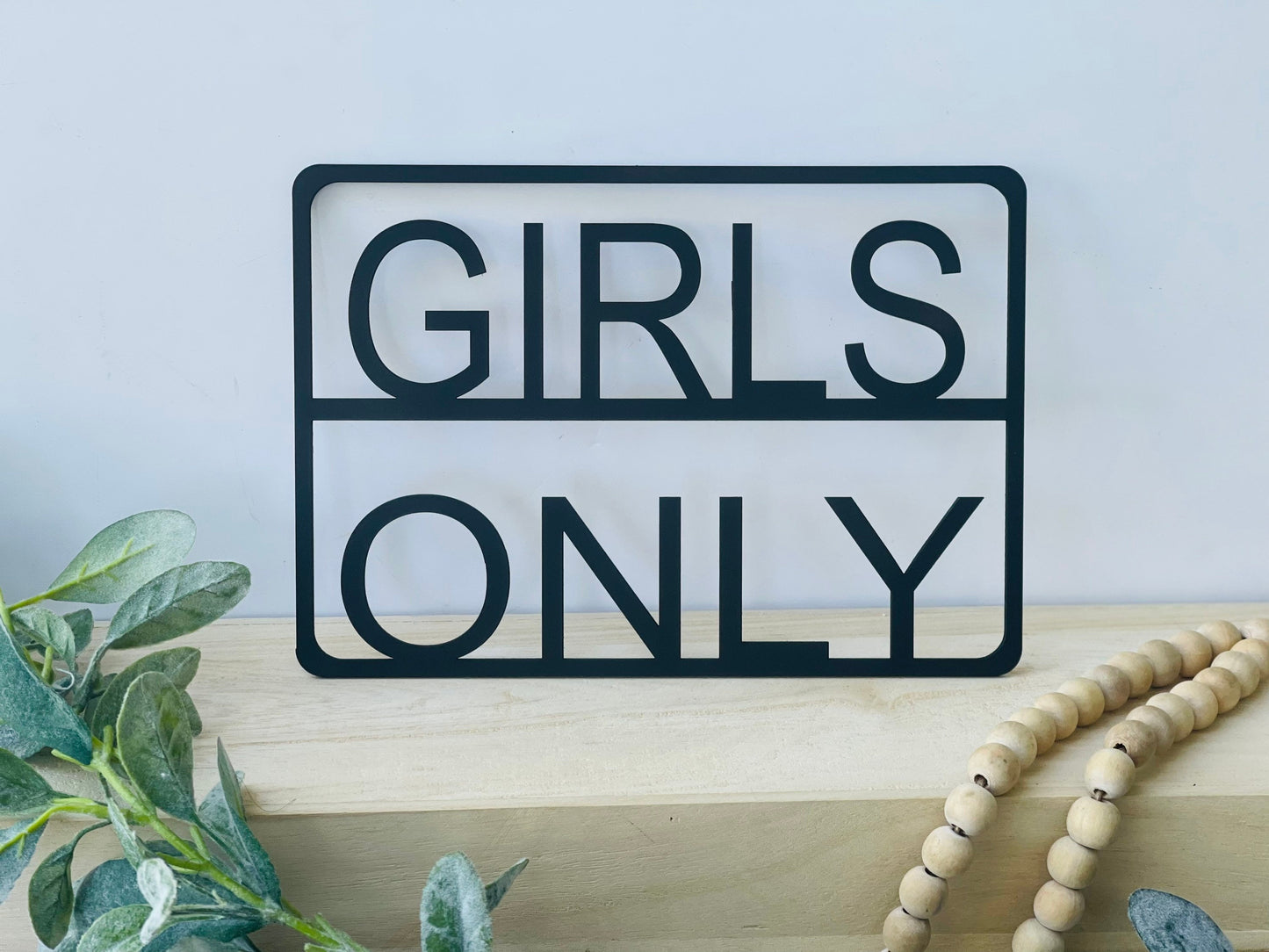 Girl only cutout sign, cutout girls only, girls only sign