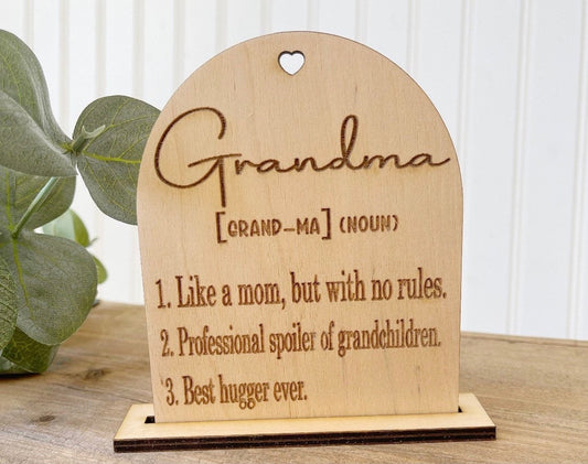 Grandma definition standing plaque, standing plaque,Mother’s Day gifts, grandmas gifts, gifts for grandmas