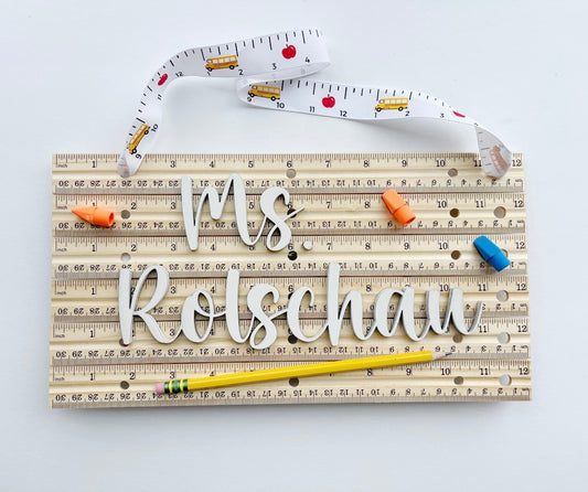 Ruler Teacher Customized Sign, Teacher appreciation gift, gifts for teachers, teacher gifts