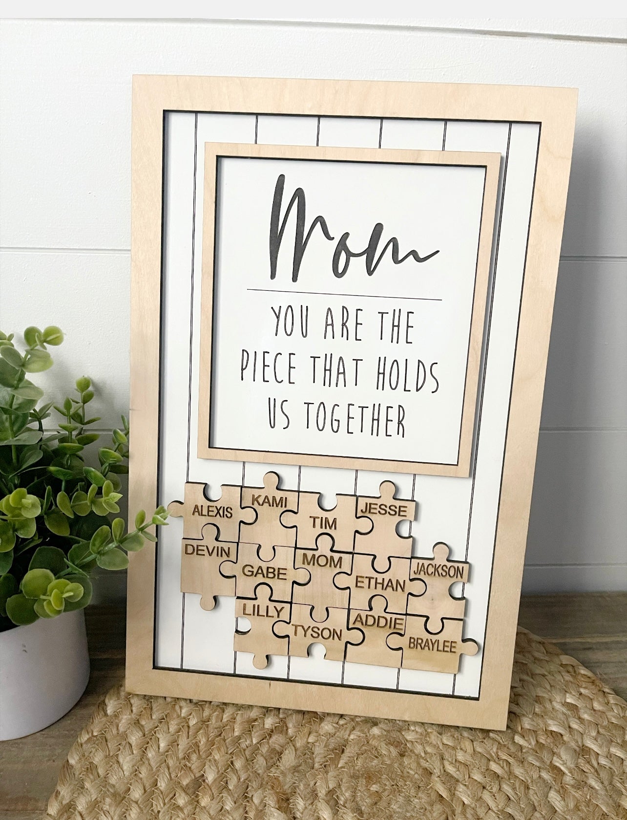 Mom Puzzle Piece Sign