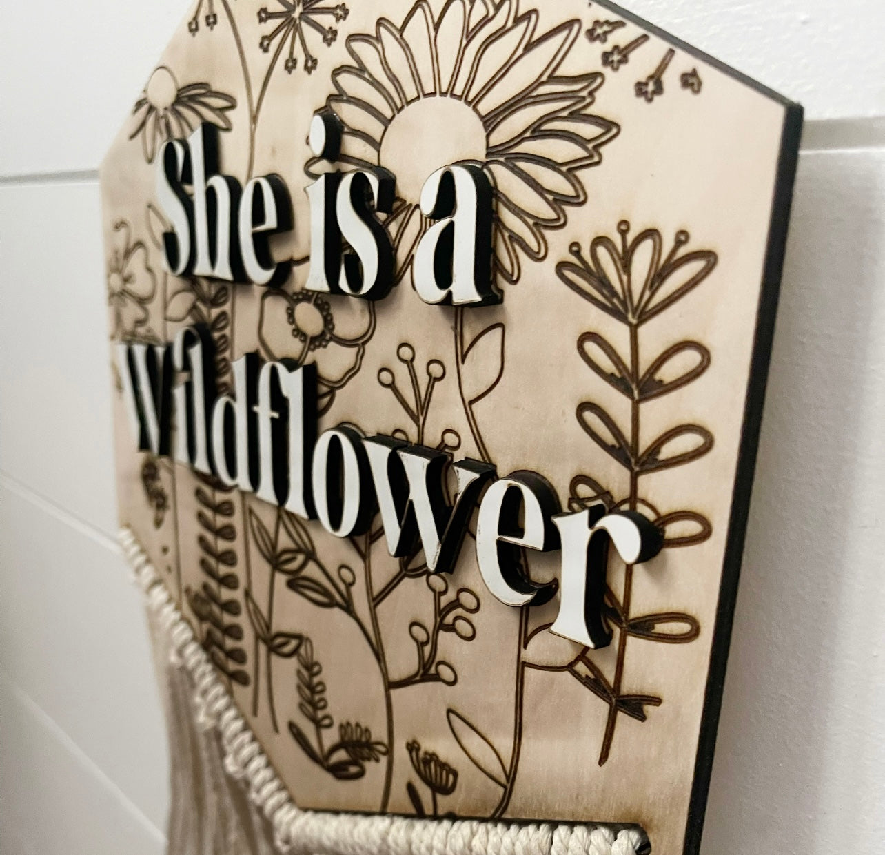 She is a Wildflower sign, Nursery sign