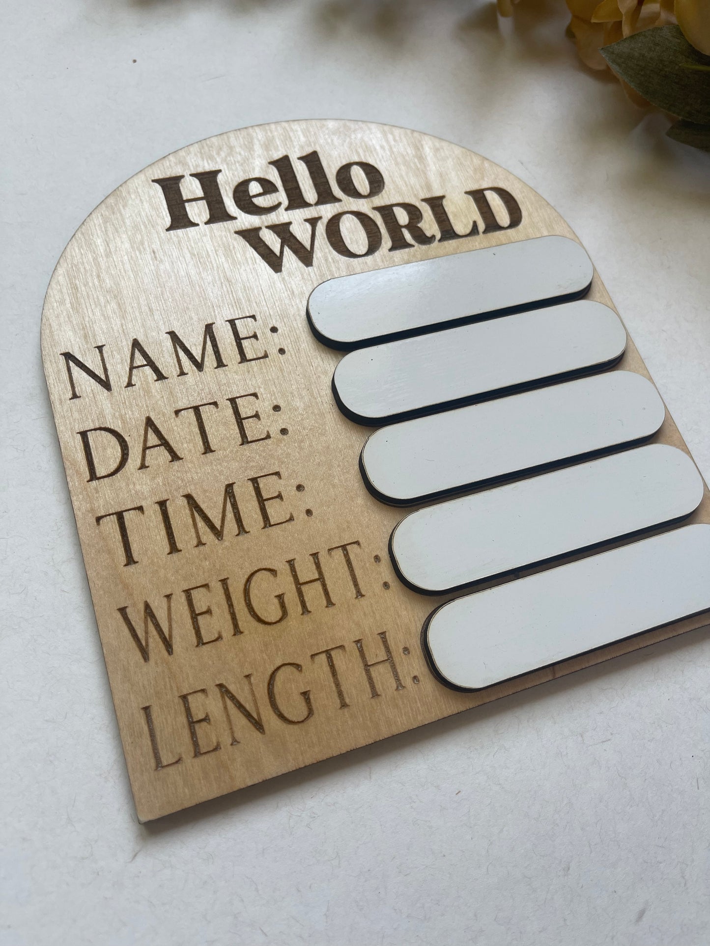 Hello world announcement sign