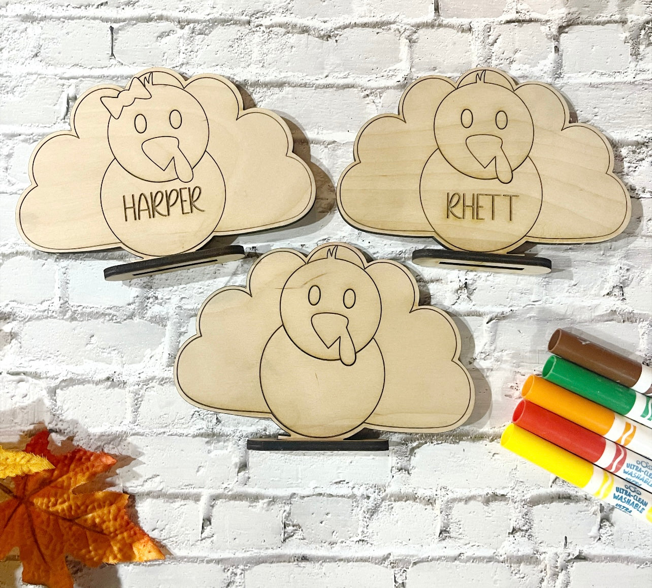 Thanksgiving DIY coloring plaque