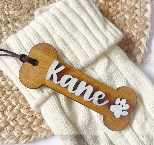 Dog Stocking Name Tag