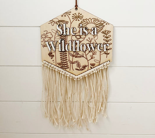 She is a Wildflower sign, Nursery sign