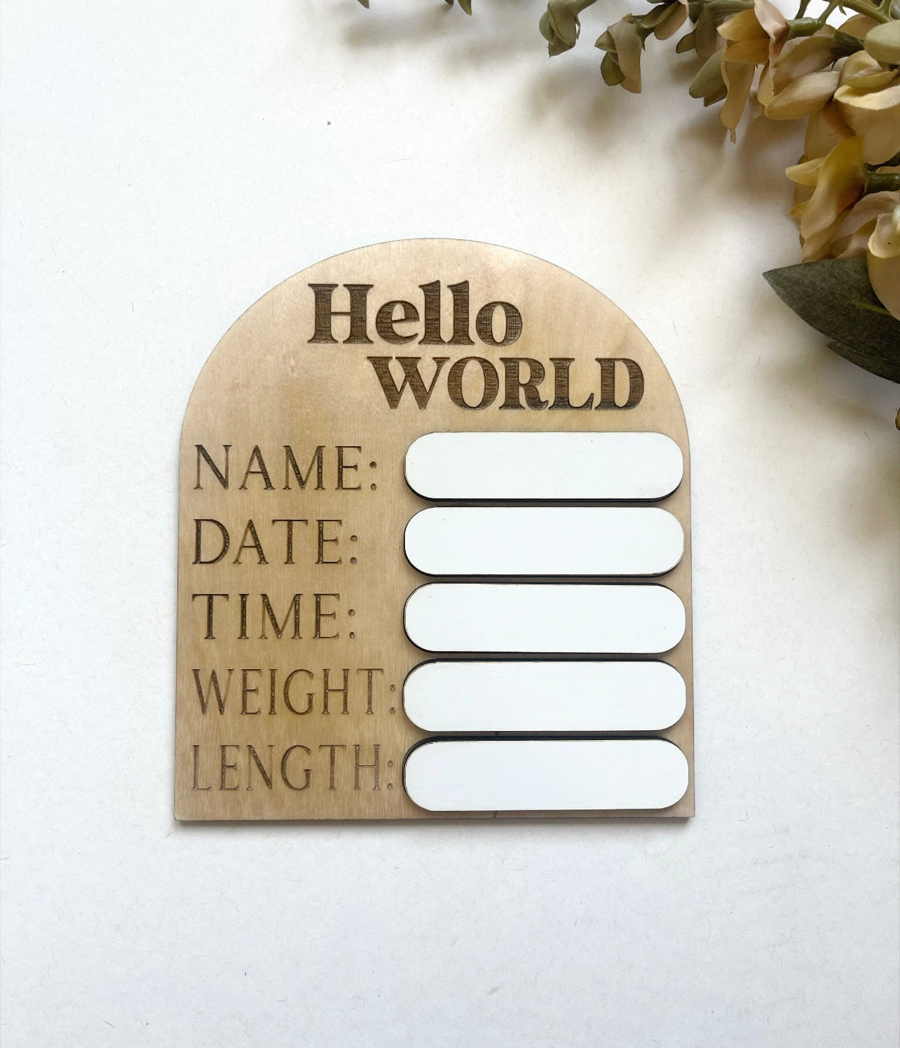 Hello world announcement sign